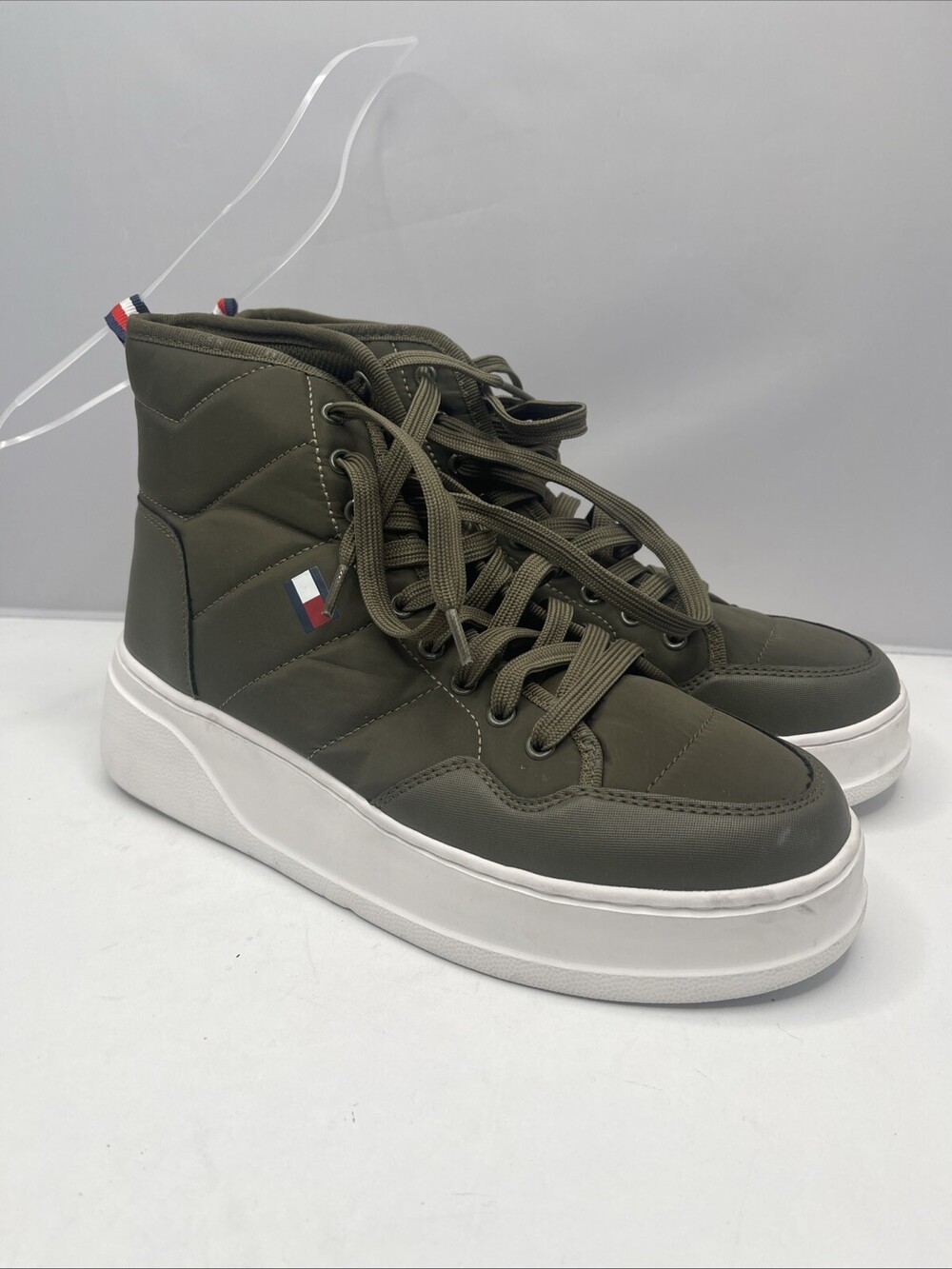 Tommy Hilfiger Chunky Sole High Sneakers/boots Size 10 Hunter Army Green